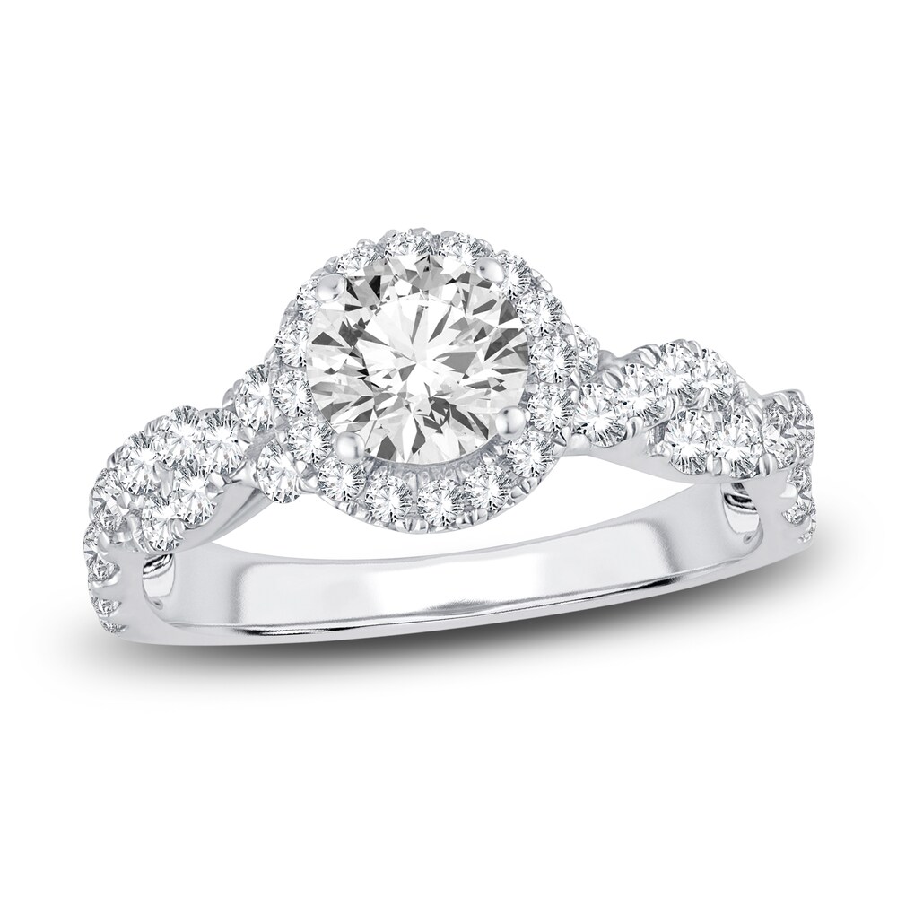Diamond Engagement Ring 1-3/4 ct tw Round 14K White Gold 9WERVRlX