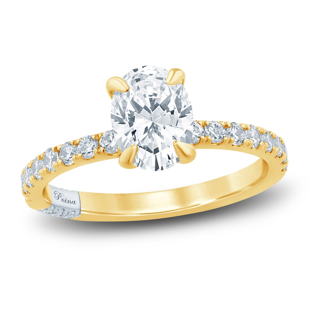 Pnina Tornai Diamond Engagement Ring 1-1/2 ct tw Oval/Round 14K Yellow Gold 9cXcifwj