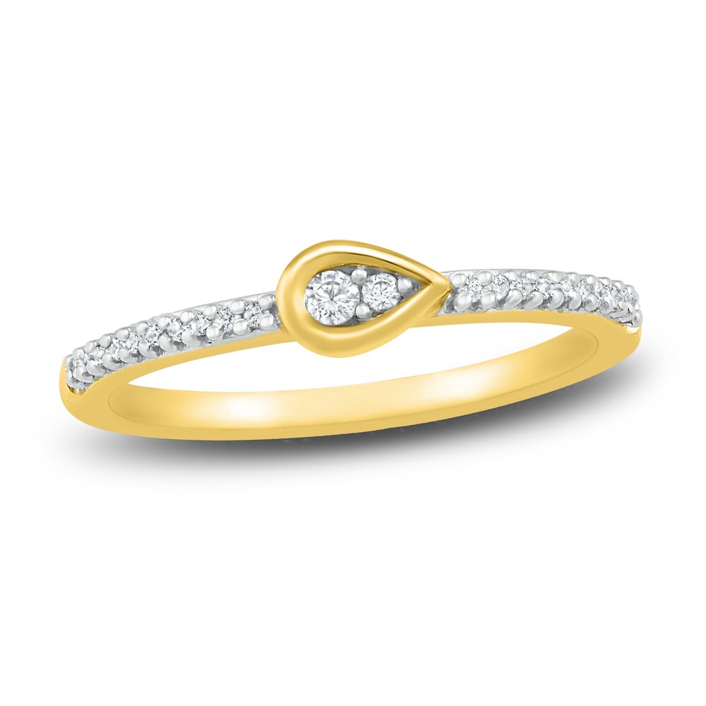 Diamond Promise Ring 1/10 ct tw Round 10K Yellow Gold 9dhvYDix [9dhvYDix]