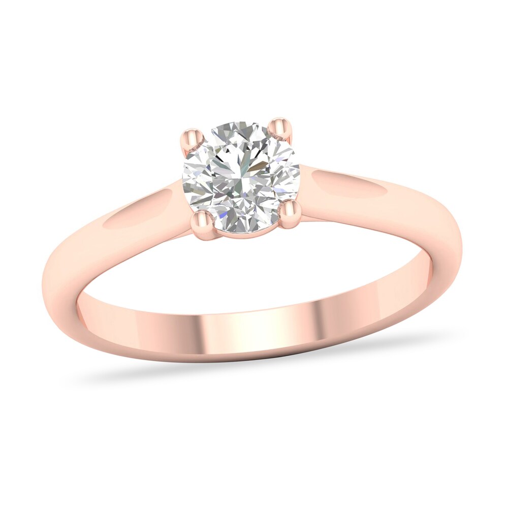 Diamond Solitaire Ring 3/4 ct tw Round-cut 14K Rose Gold (SI2/I) 9p4wyNri