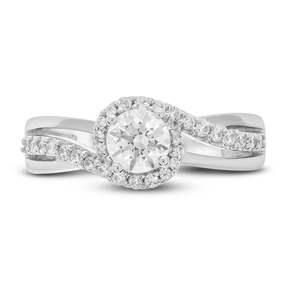 Diamond Engagement Ring 3/4 ct tw Round 14K White Gold 9p9MXKHa