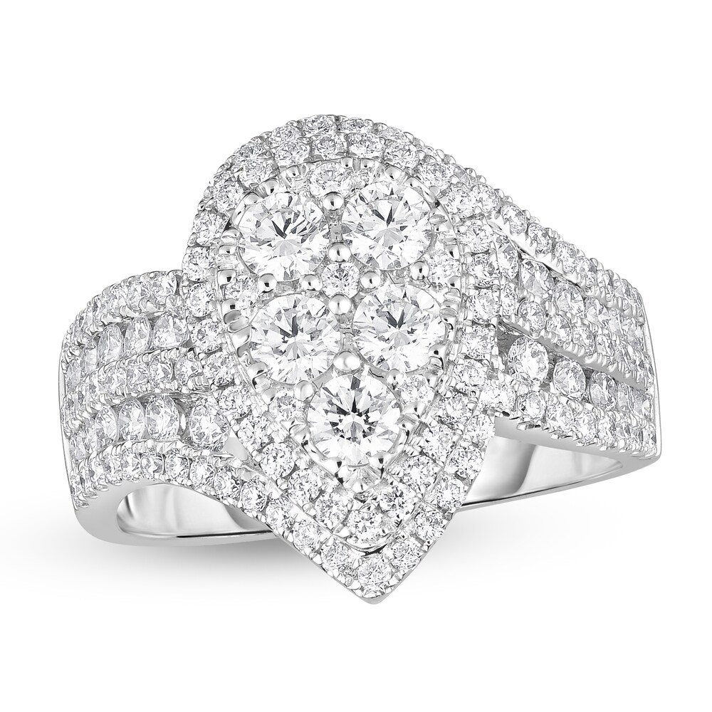 Diamond Ring 1-1/2 ct tw Round 14K White Gold 9rZKyEfA