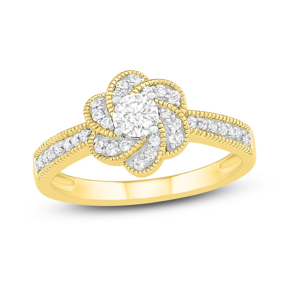 Diamond Engagement Ring 3/8 ct tw Round 14K Yellow Gold 9v0TsKRp