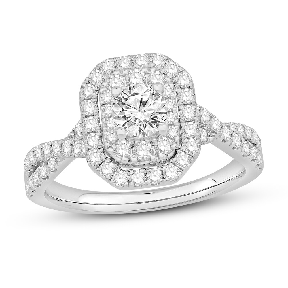 Diamond Engagement Ring 1-1/8 ct tw Round 14K White Gold A3IOsNaf