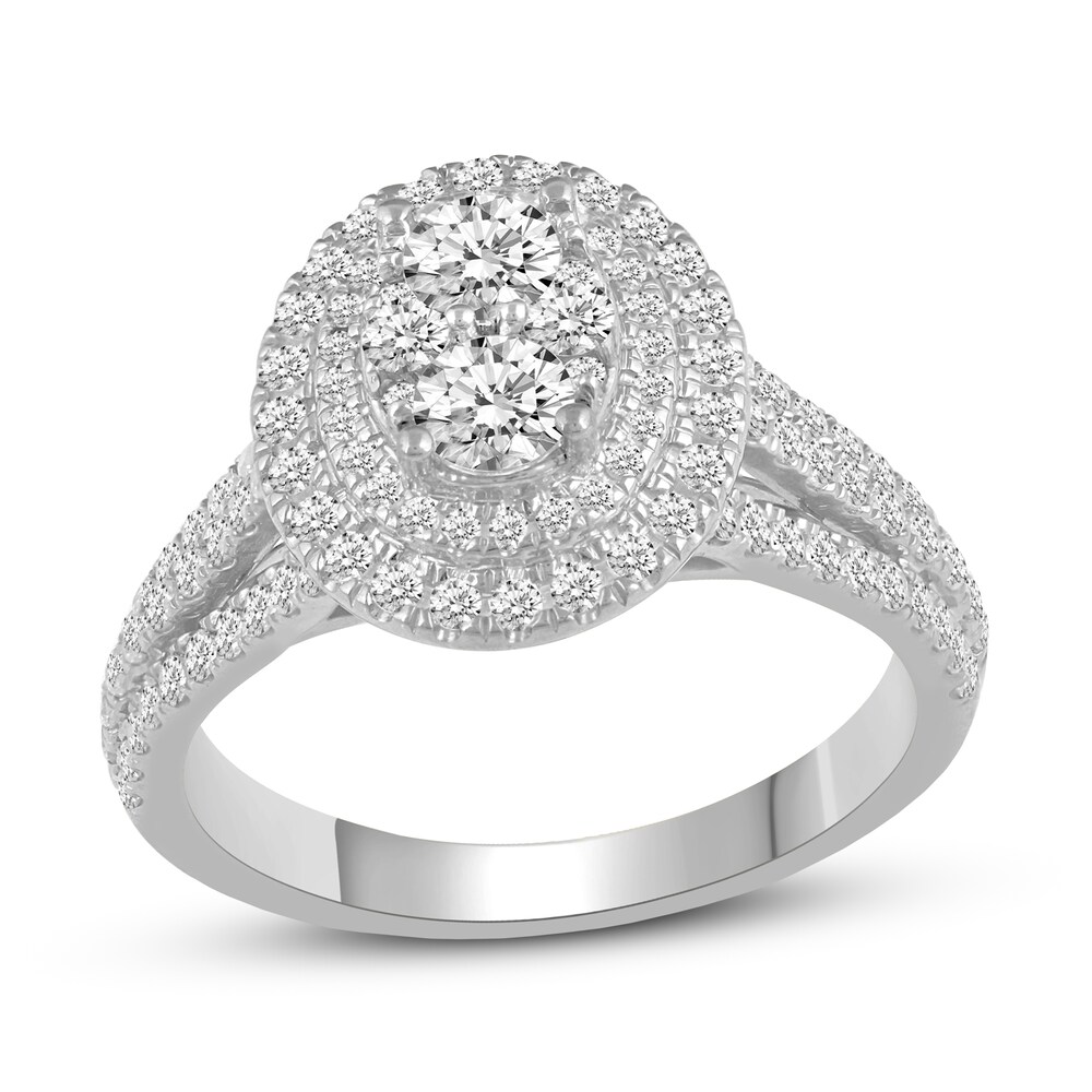 Diamond Engagement Ring 1-1/4 ct tw Round 14K White Gold ALxrtJdf [ALxrtJdf]