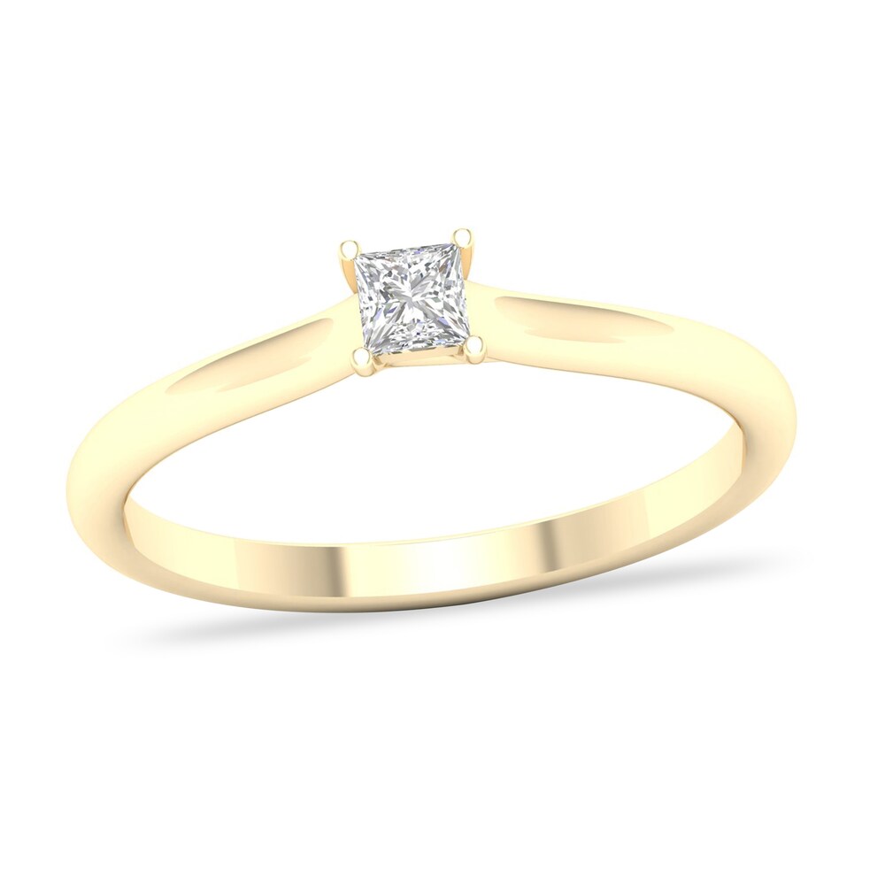 Diamond Solitaire Ring 1/6 ct tw Princess-cut 14K Yellow Gold (SI2/I) ATuaY1VS