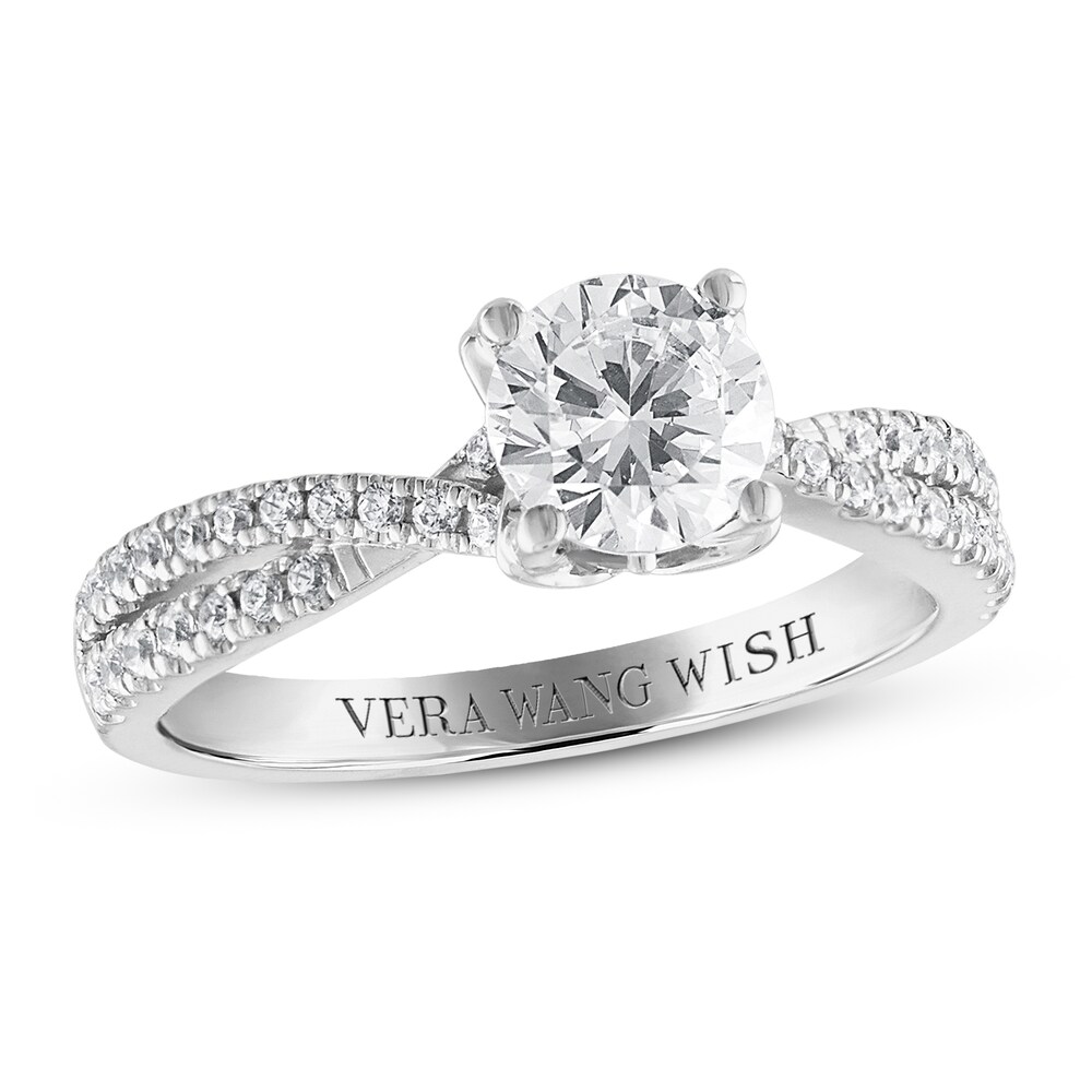 Vera Wang WISH Diamond Engagement Ring 1-1/5 ct tw Round Platinum AWDco6NP