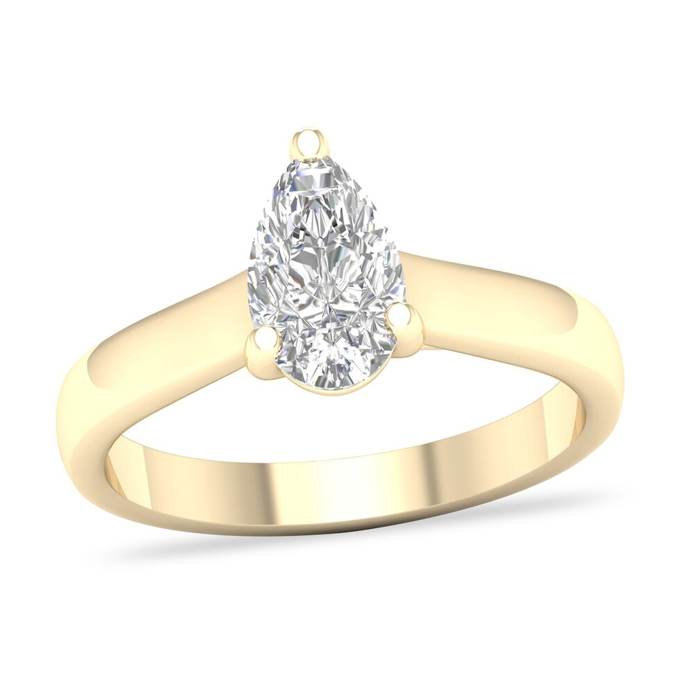 Diamond Solitaire Ring 1 ct tw Pear-shaped 14K Yellow Gold (SI2/I) AnOWxoAe