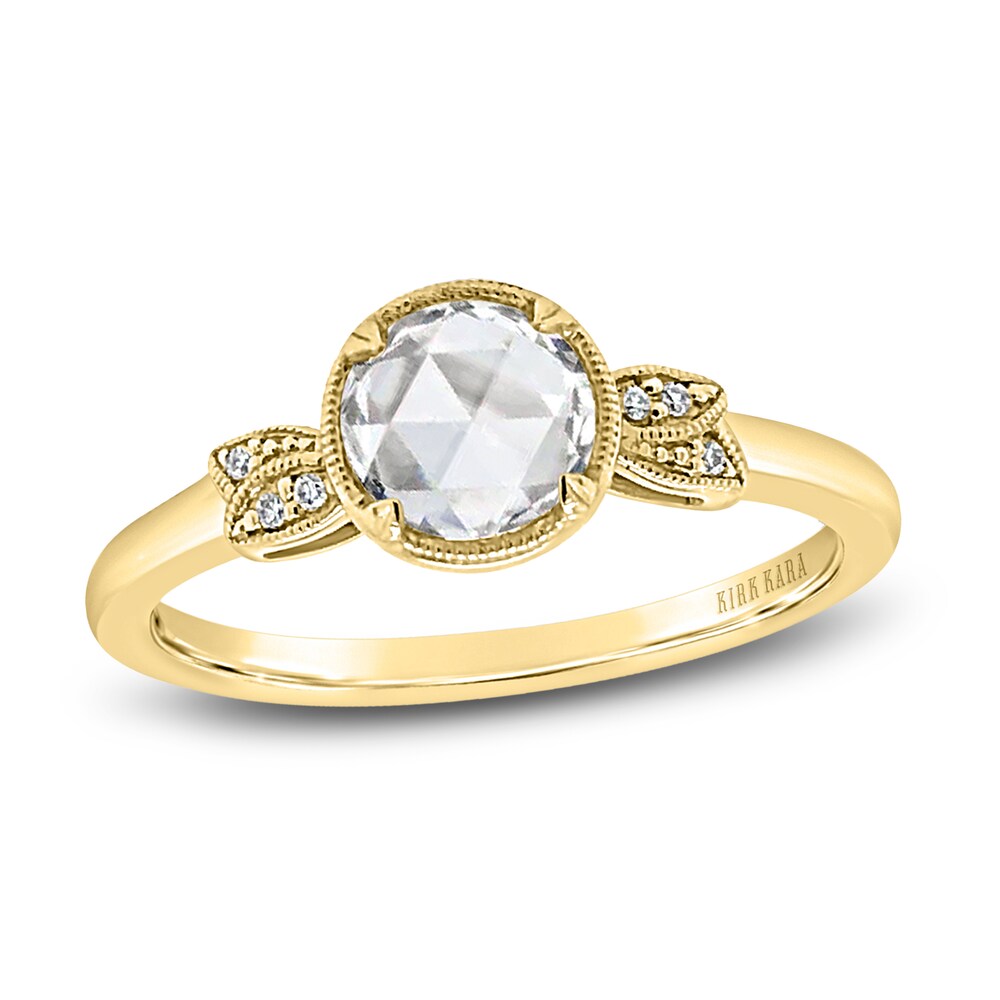Kirk Kara Diamond Engagement Ring 1/2 ct tw Round 14K Yellow Gold AoLVimXr