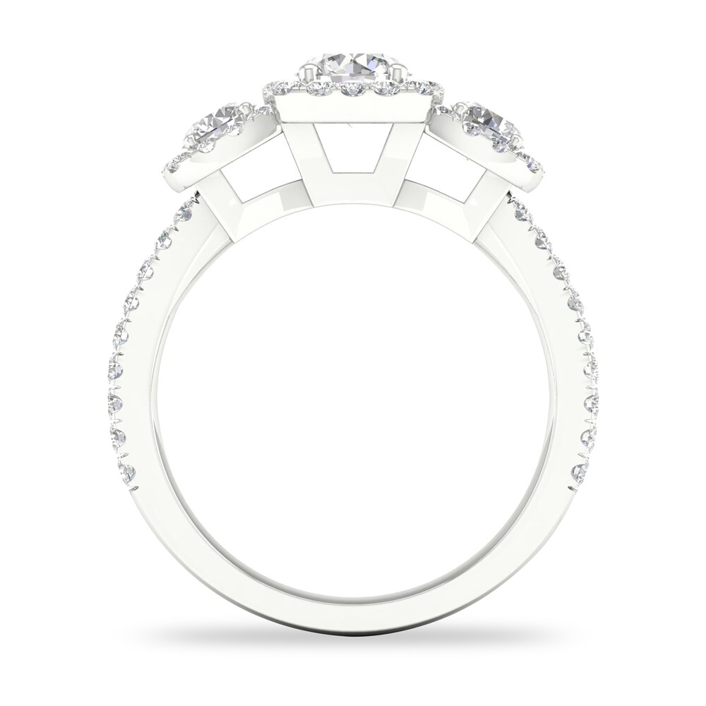 Diamond Ring 1-1/3 ct tw Round-cut 14K White Gold AqwLmOW9
