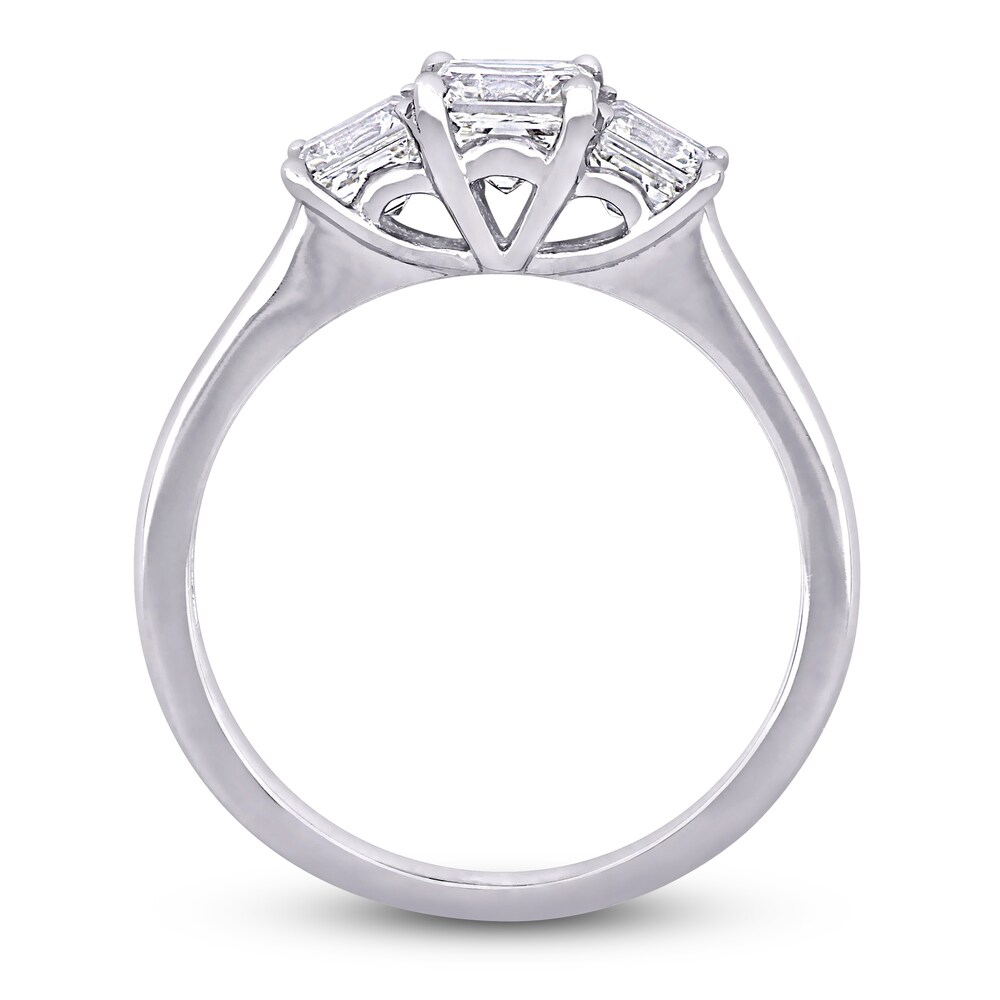 Diamond 3-Stone Engagement Ring 1-1/2 ct tw Asscher-Cut 14K White Gold AtDv0kq4