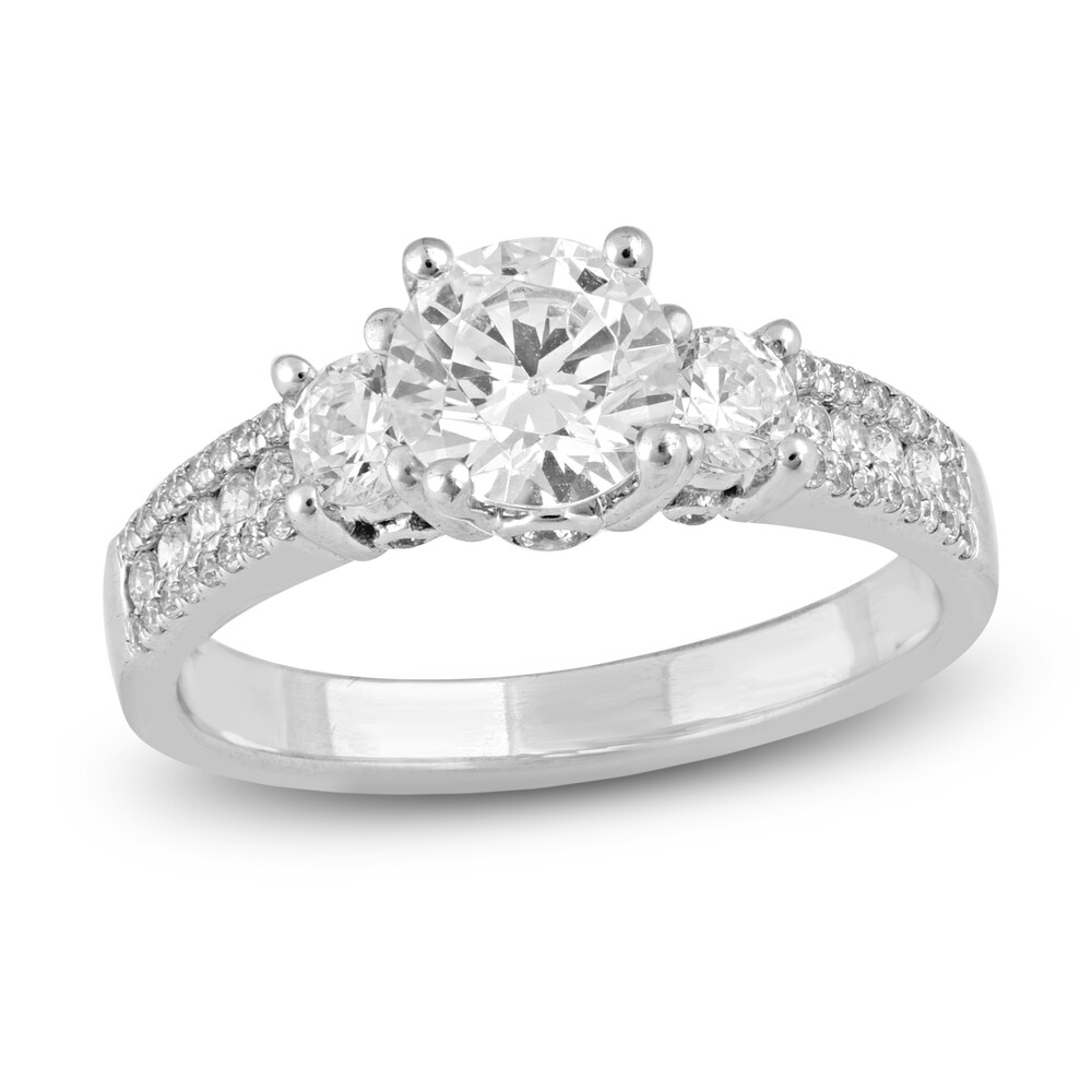 Diamond Engagement Ring 1-5/8 ct tw Round 14K White Gold B1wr9Q70