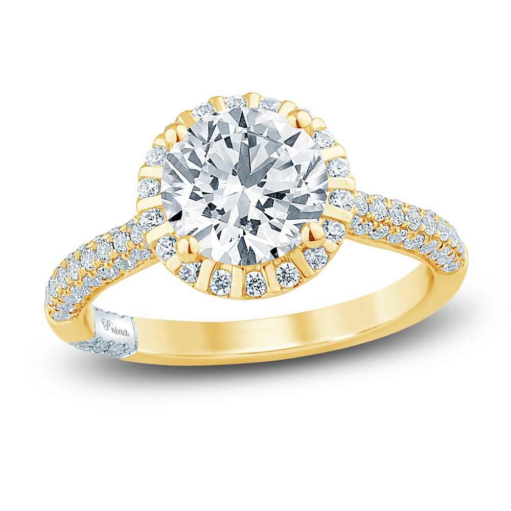 Pnina Tornai Lab-Created Diamond Engagement Ring 2-1/2 ct tw Round 14K Yellow Gold B6SbRkoW