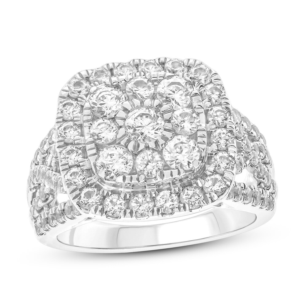 Diamond Engagement Ring 2 ct tw Round 10K White Gold BL5Mx0Zg