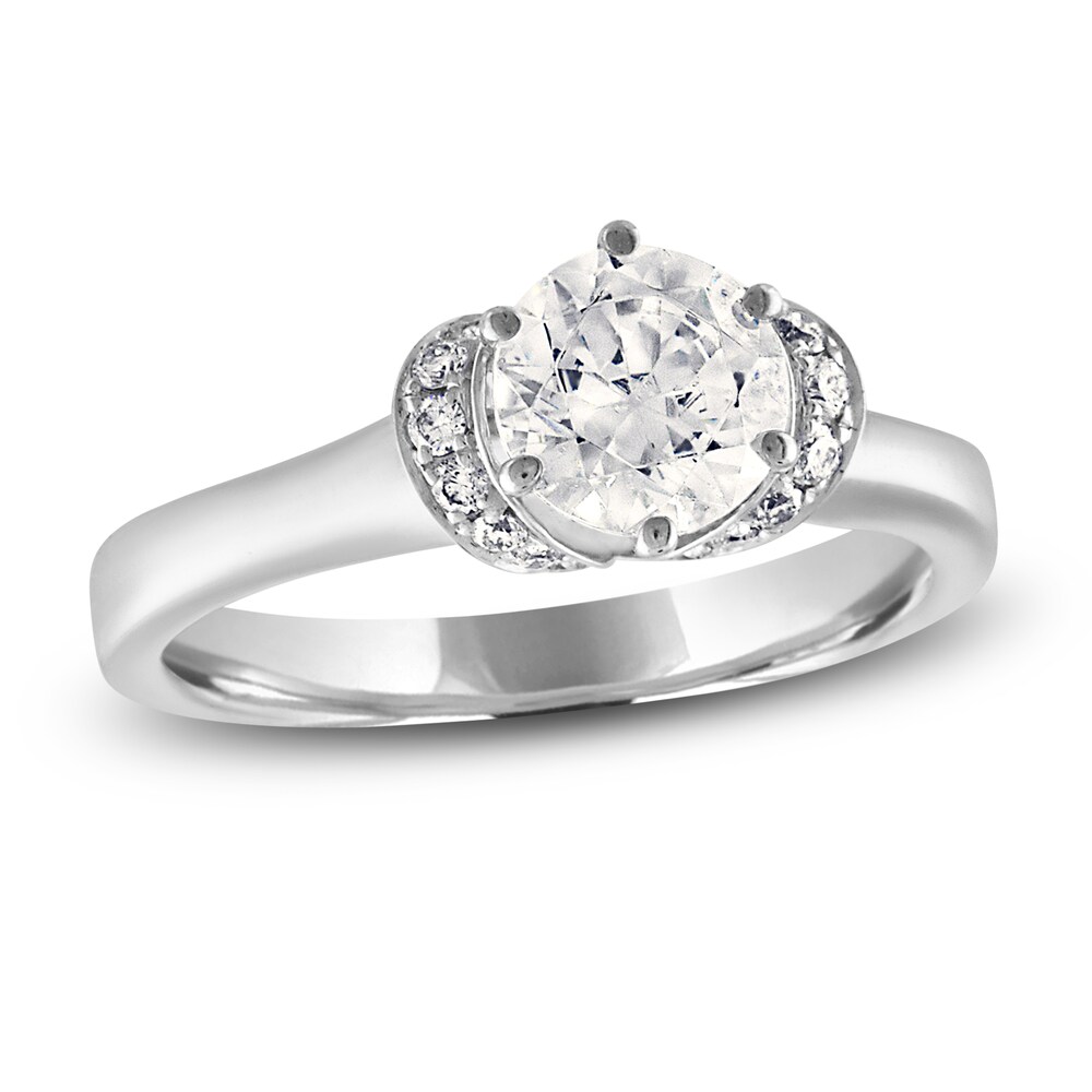 Diamond Engagement Ring 7/8 ct tw Round 14K White Gold BODdG6H3