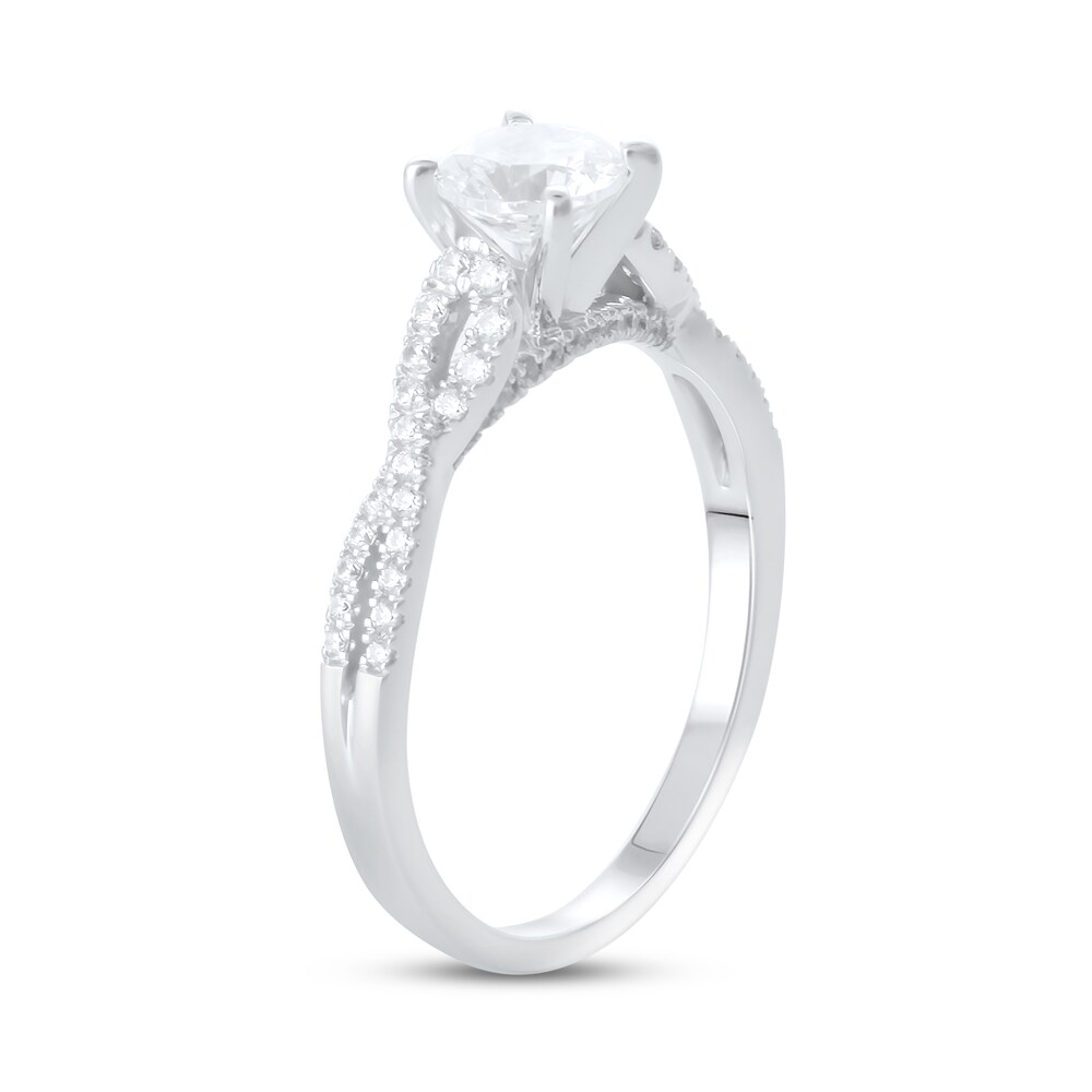 Diamond Engagement Ring 1 ct tw Round 14K White Gold Bcq77gQt