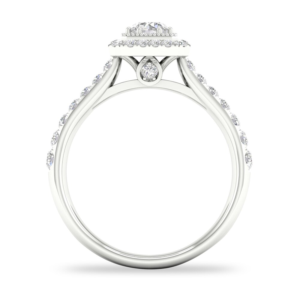Diamond Ring 3/4 ct tw Round-cut 14K White Gold CBVtqtBY