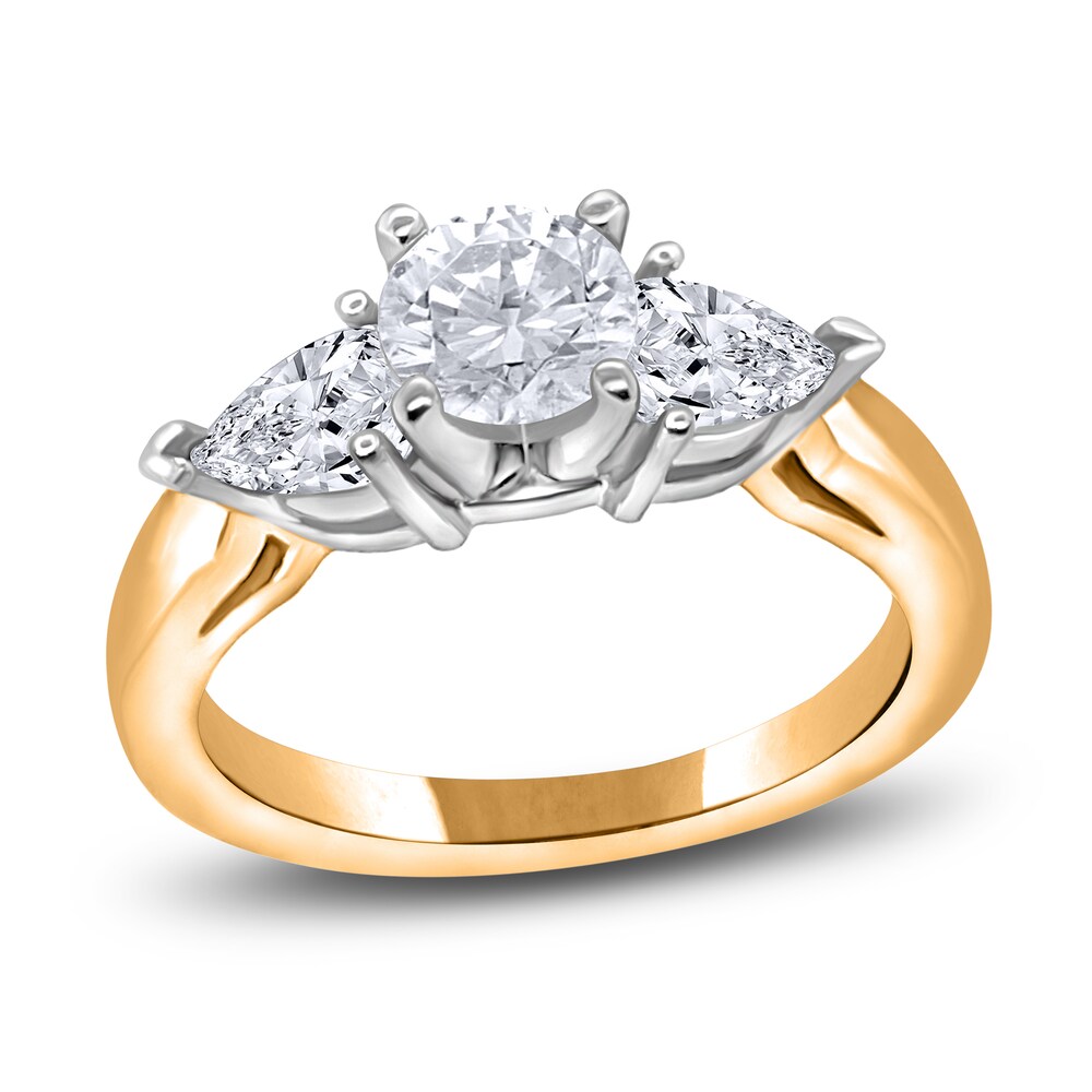 Diamond Engagement Ring 1 ct tw Round 14K Two-Tone Gold CIG7Chso