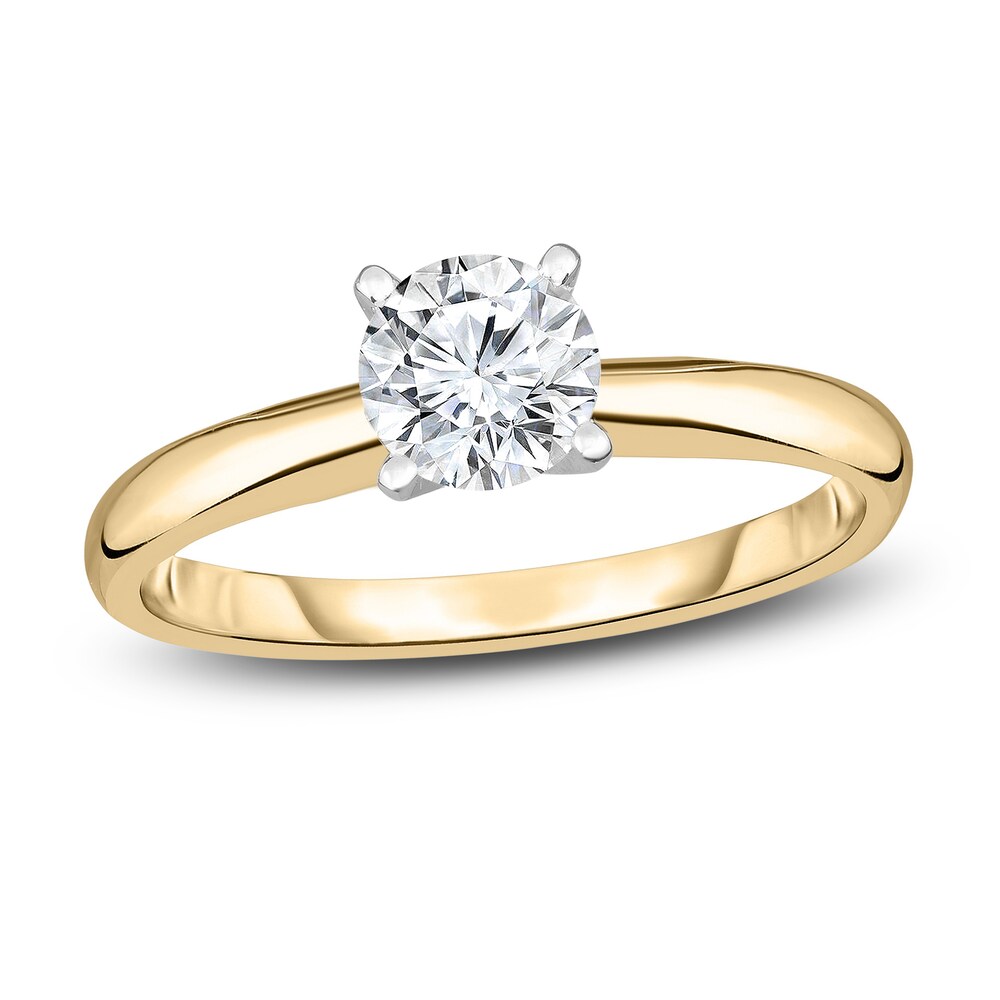 Diamond Solitaire Engagement Ring 1/5 ct tw Round 14K Yellow Gold (I2/I) CJxbTn5I