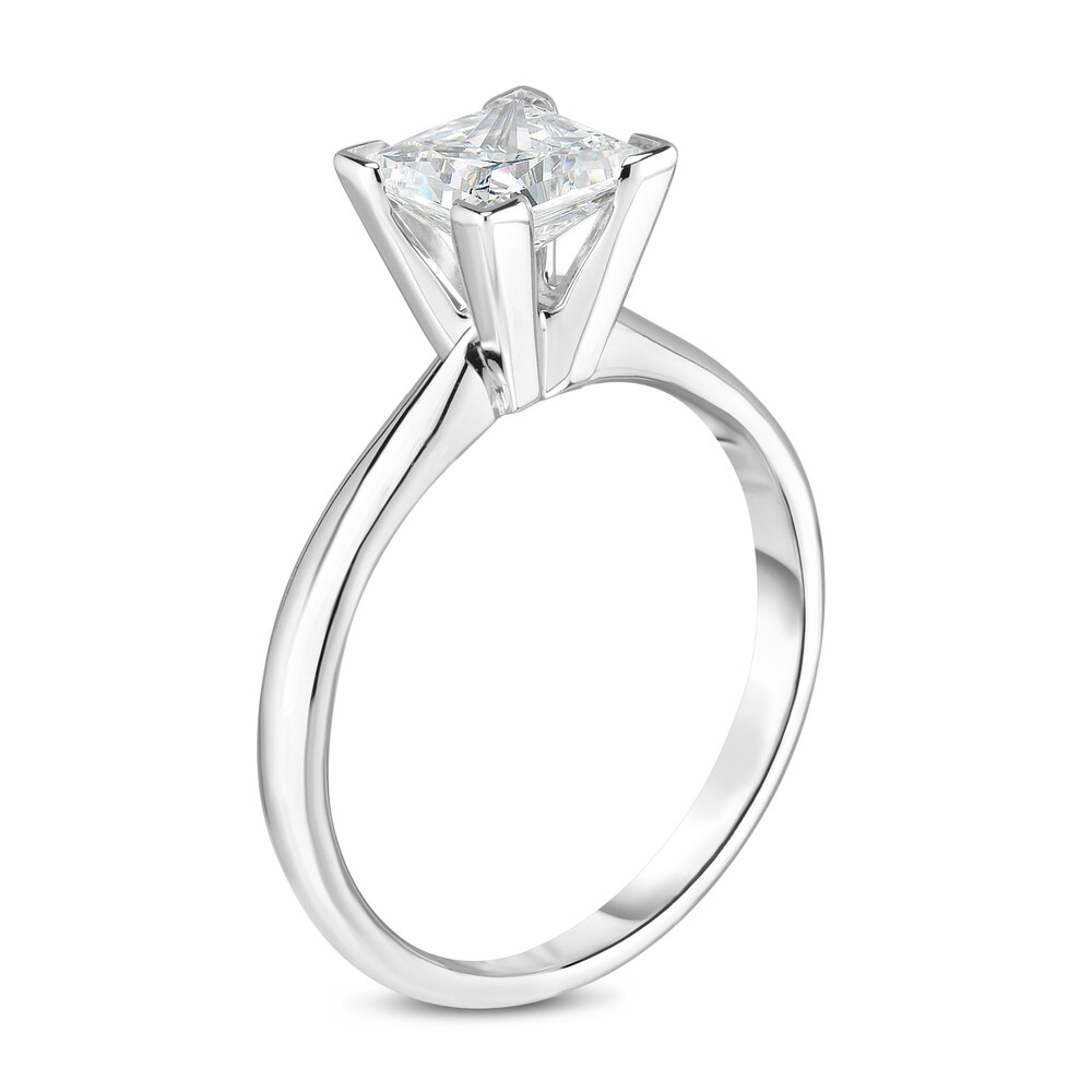 Diamond Solitaire Engagement Ring 7/8 ct tw Princess 14K White Gold (I2/I) CL2vRFaU