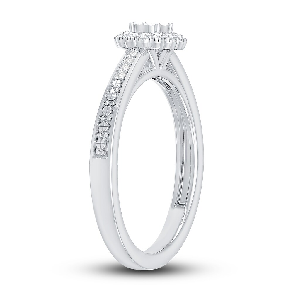 Diamond Ring 1/6 ct tw Round 10K White Gold CyhzEtsM