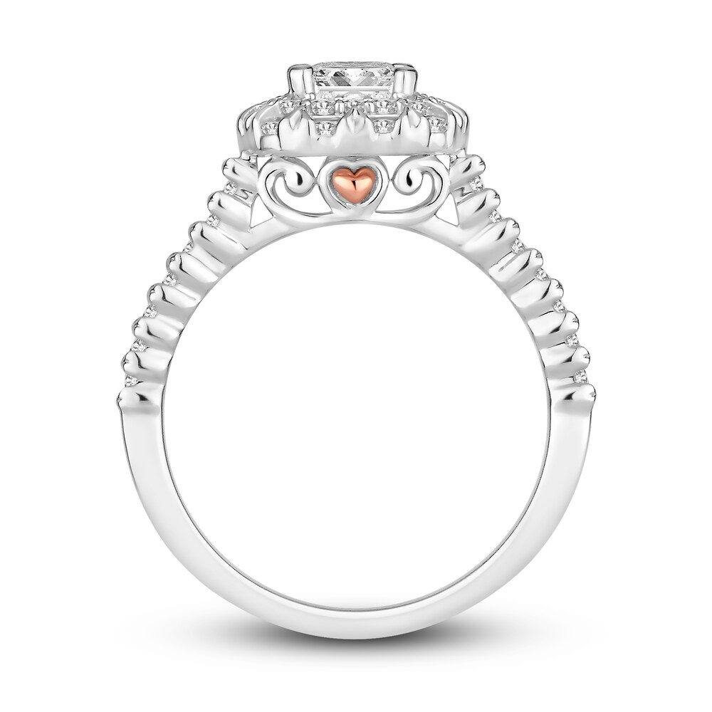 Diamond Engagement Ring 1 ct tw Princess/Round 14K White Gold D1JjrSMJ