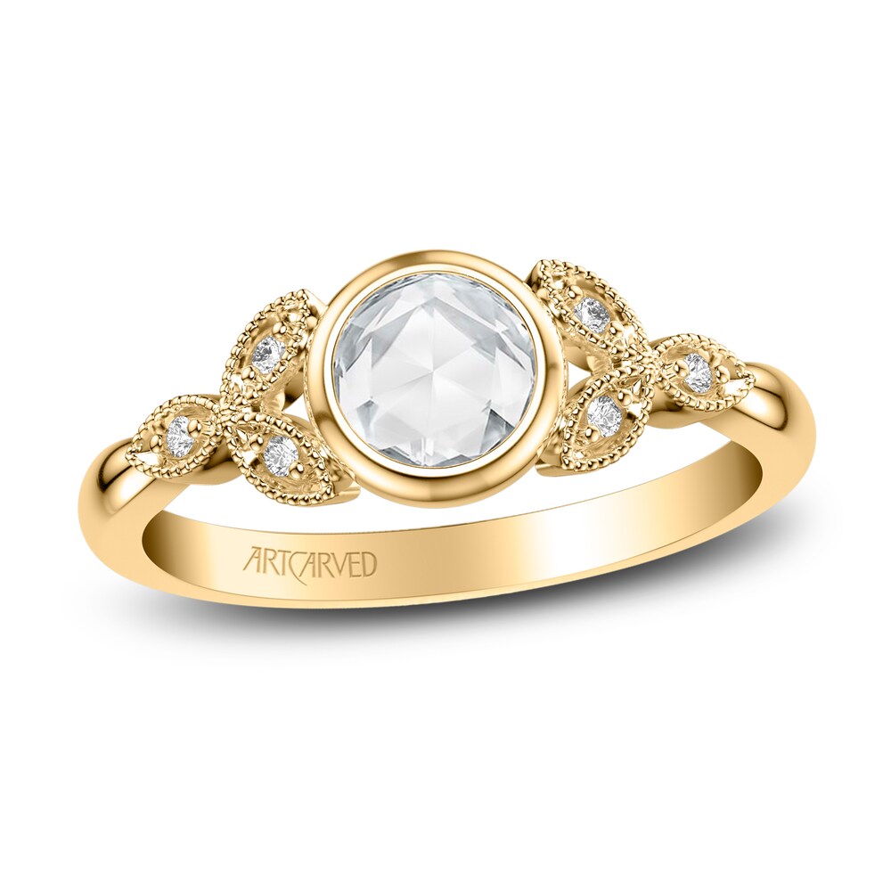 ArtCarved Rose-Cut Diamond Engagement Ring 1/2 ct tw 14K Yellow Gold D3PHU0EU