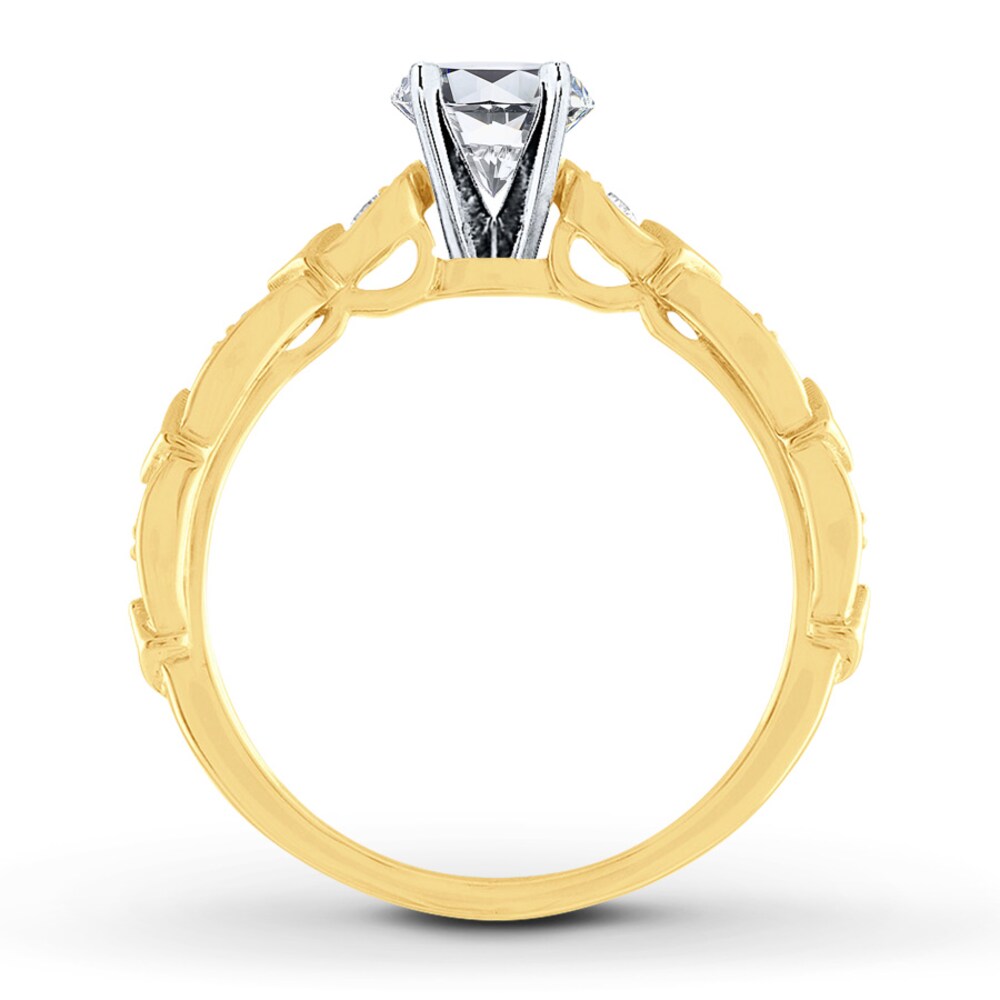 Diamond Ring Setting 1/4 carat tw Round-cut 14K Yellow Gold D8RxQxVV