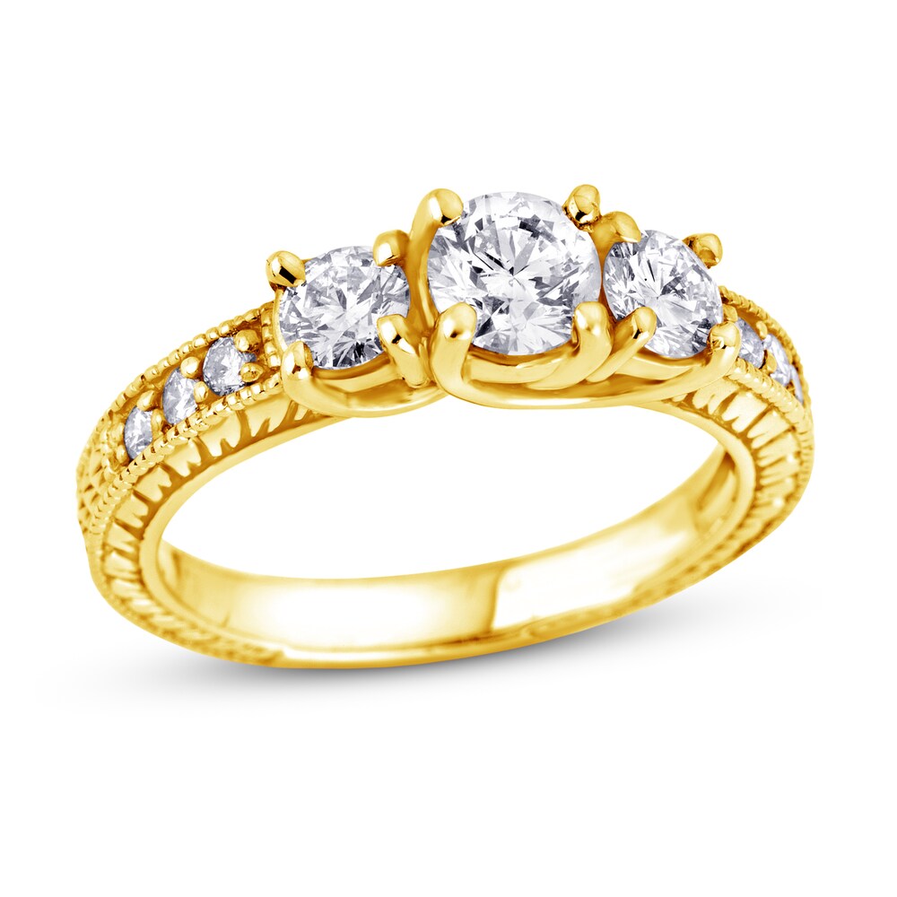 Diamond Ring 1/2 ct tw Round 14K Yellow Gold DAibUXWZ