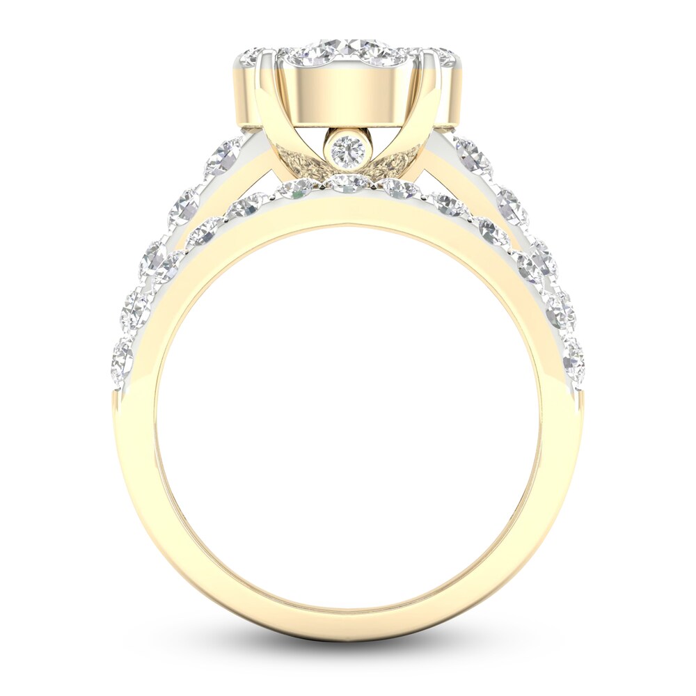 Diamond Bridal Set 2 ct tw Round 14K Yellow Gold DB5g7VjF