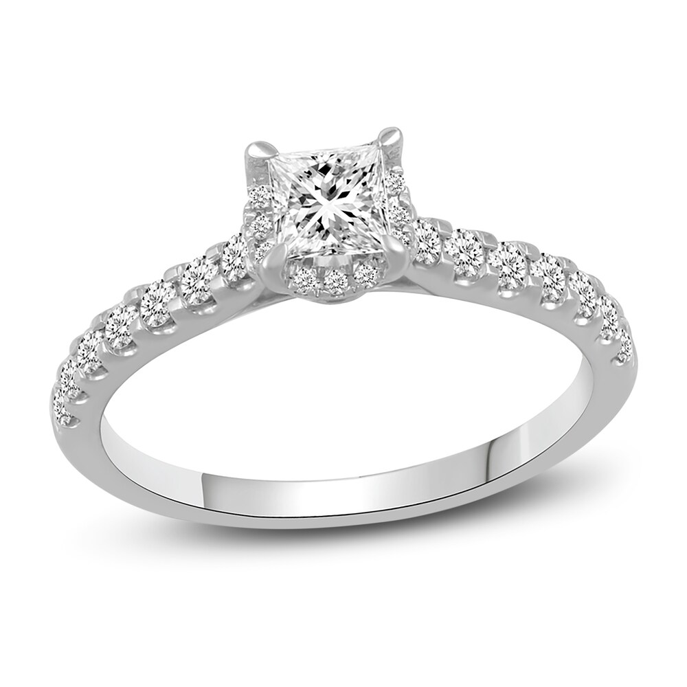 Diamond Bridal Set 1 ct tw Round/Princess 14K White Gold DCRxTjhL