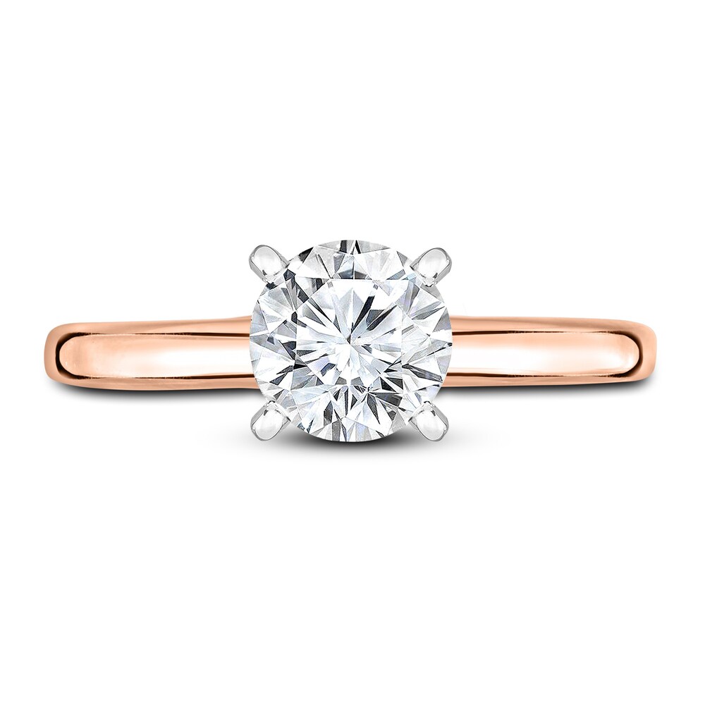 Diamond Solitaire Engagement Ring 1/2 ct tw Round 14K Rose Gold (I2/I) DDyYzizL
