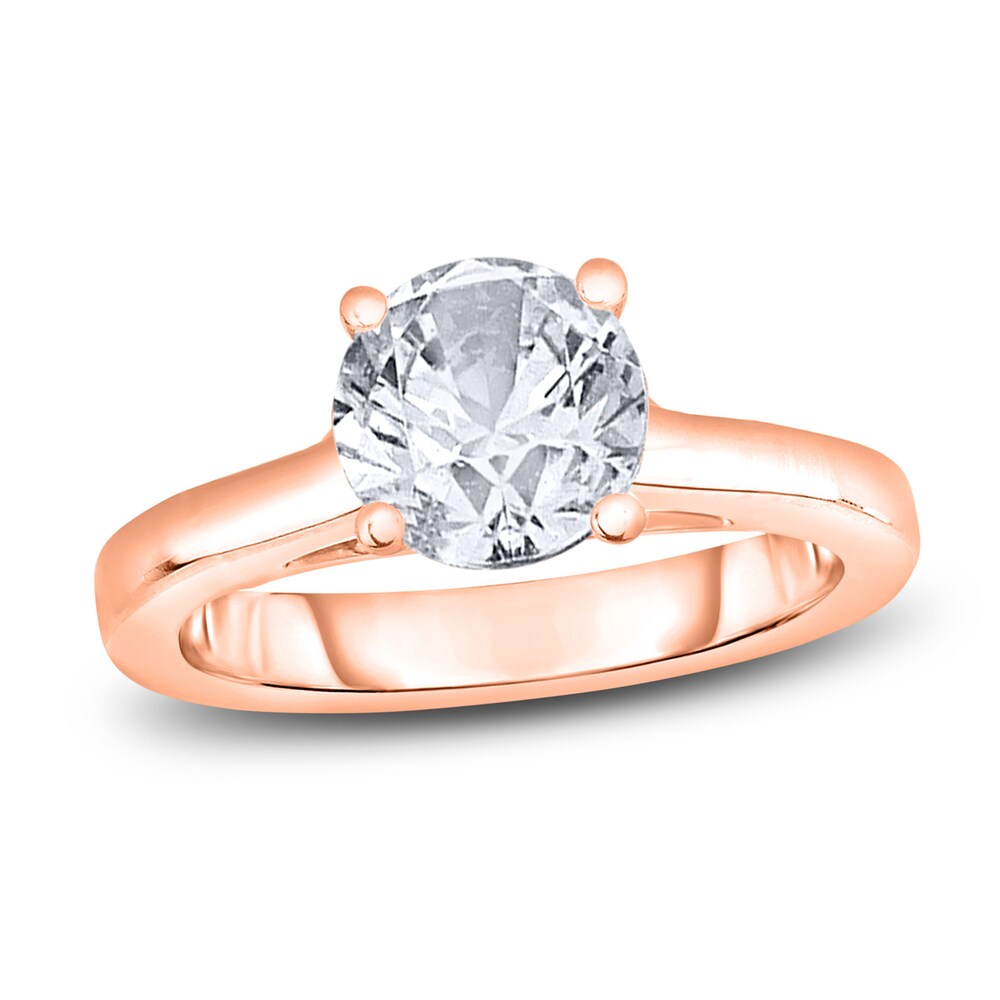 Diamond Solitaire Engagement Ring 2 ct tw Round 14K Rose Gold (I2/I) DR7JaCZM