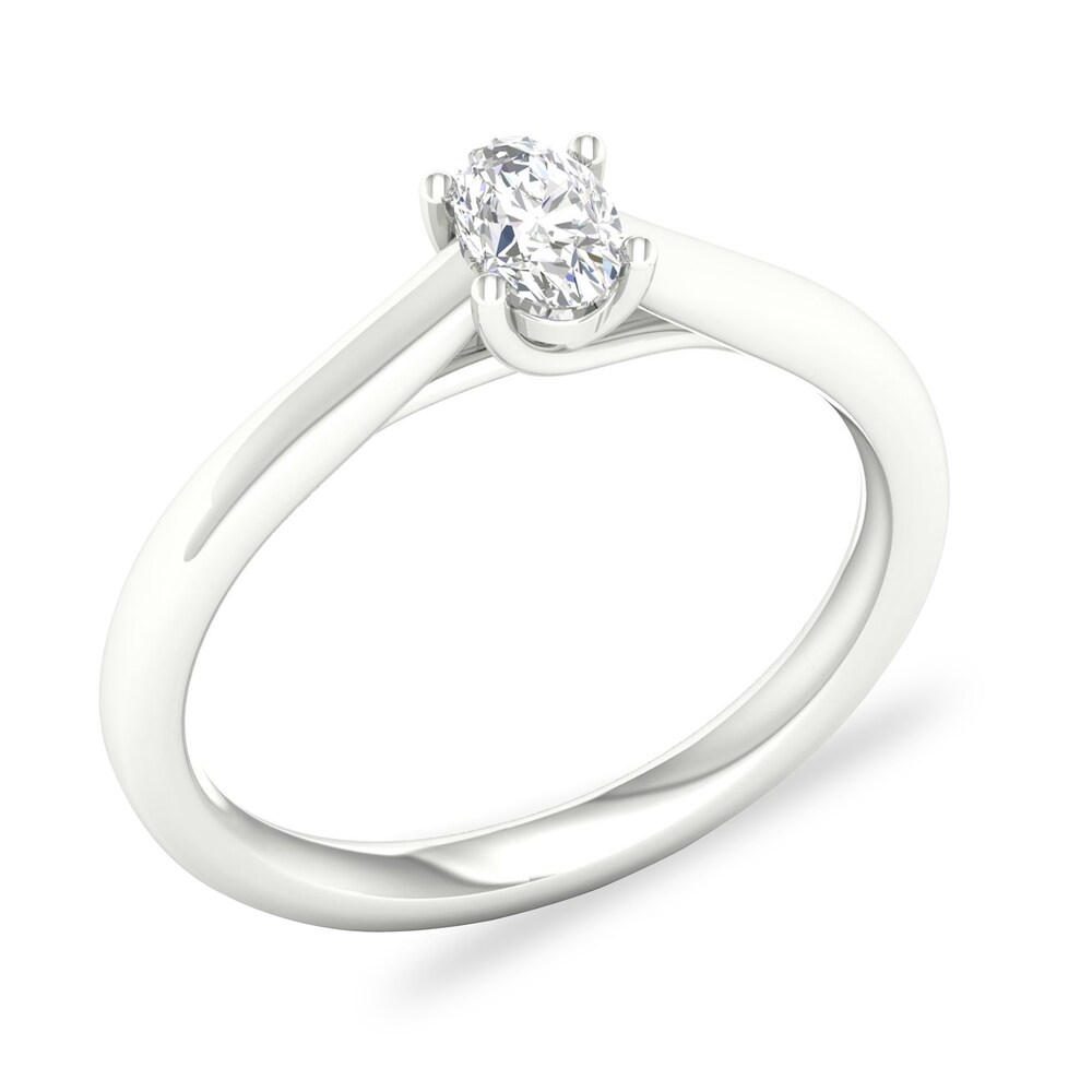 Diamond Solitaire Ring 1/3 ct tw Oval-cut Platinum (SI2/I) DWrOE47W
