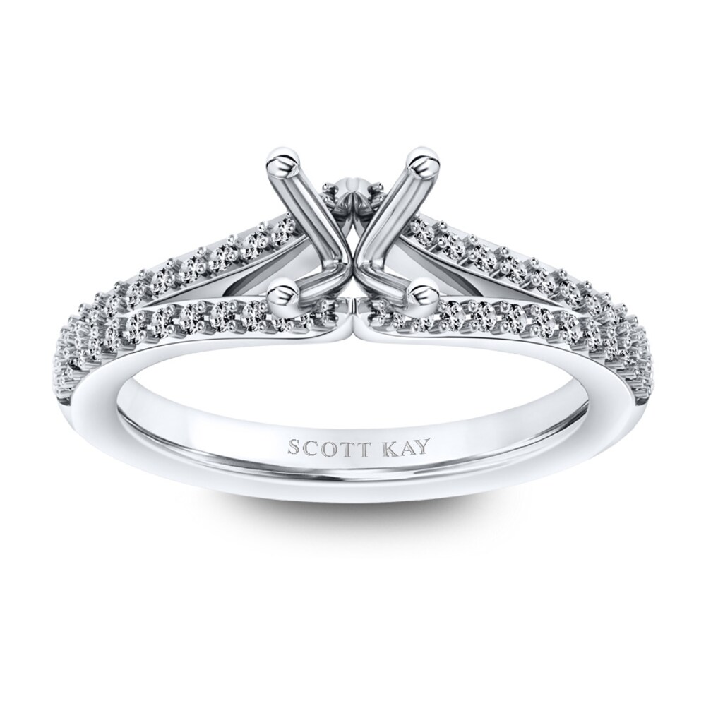 Scott Kay Ring Setting 1/4 ct tw Round-cut 14K White Gold DYWBTNN7