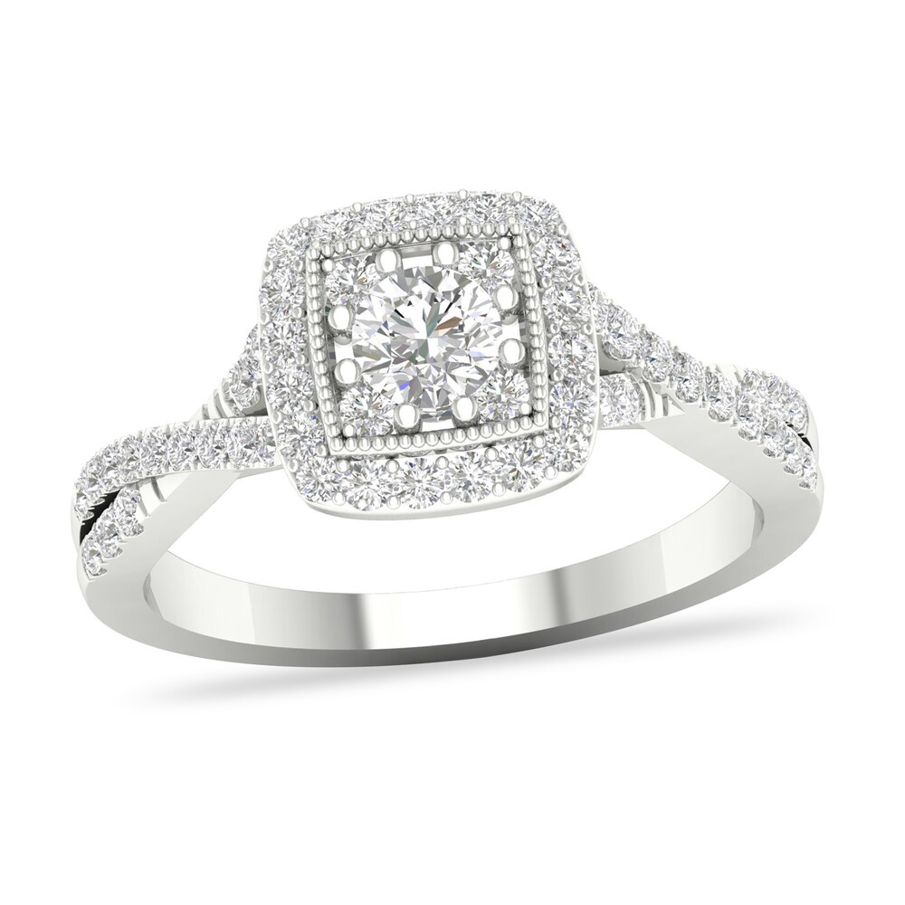 Diamond Ring 3/4 ct tw Round-cut 14K White Gold DaDOxxS0 [DaDOxxS0]