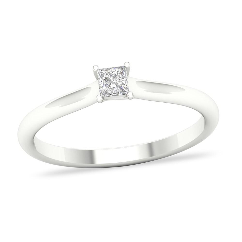 Diamond Solitaire Ring 1/6 ct tw Princess-cut Platinum (SI2/I) DvzSzVNx