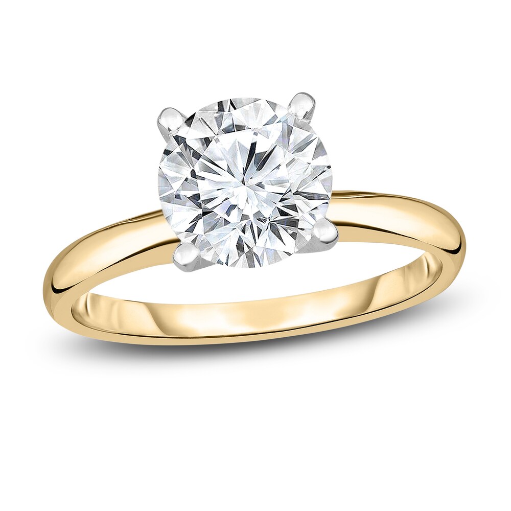 Diamond Solitaire Engagement Ring 1 ct tw Round 14K Yellow Gold (I2/I) DxA3O0yV