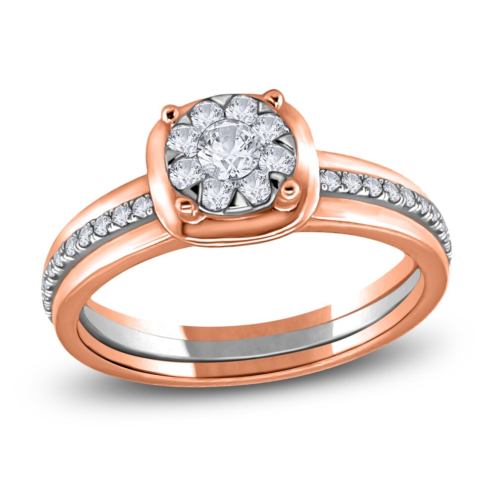 Diamond Engagement Ring 1/3 ct tw Round 14K Two-Tone Gold E04vrJiG
