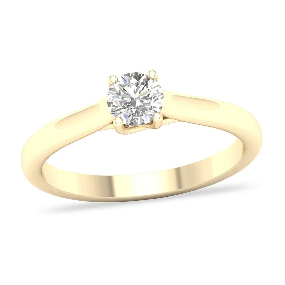 Diamond Solitaire Ring 1/4 ct tw Round-cut 14K Yellow Gold (SI2/I) ED2Rv0SZ