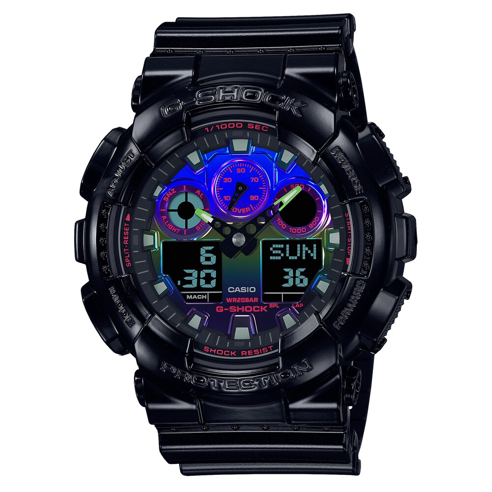Casio G-SHOCK Classic Analog-Digital Men's Watch GA100RGB-1A EMJ8WppU