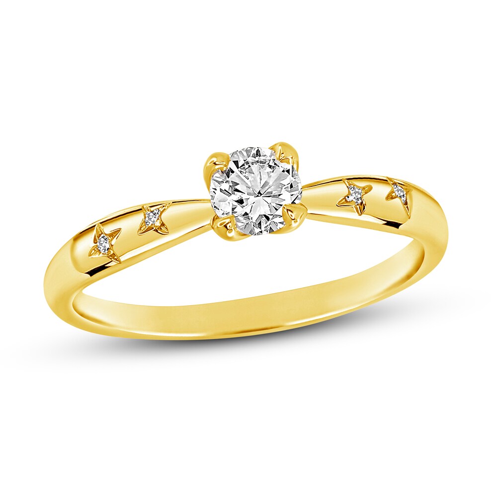 Diamond Engagement Ring 1/3 ct tw Round 14K Yellow Gold EZ8kg7nA