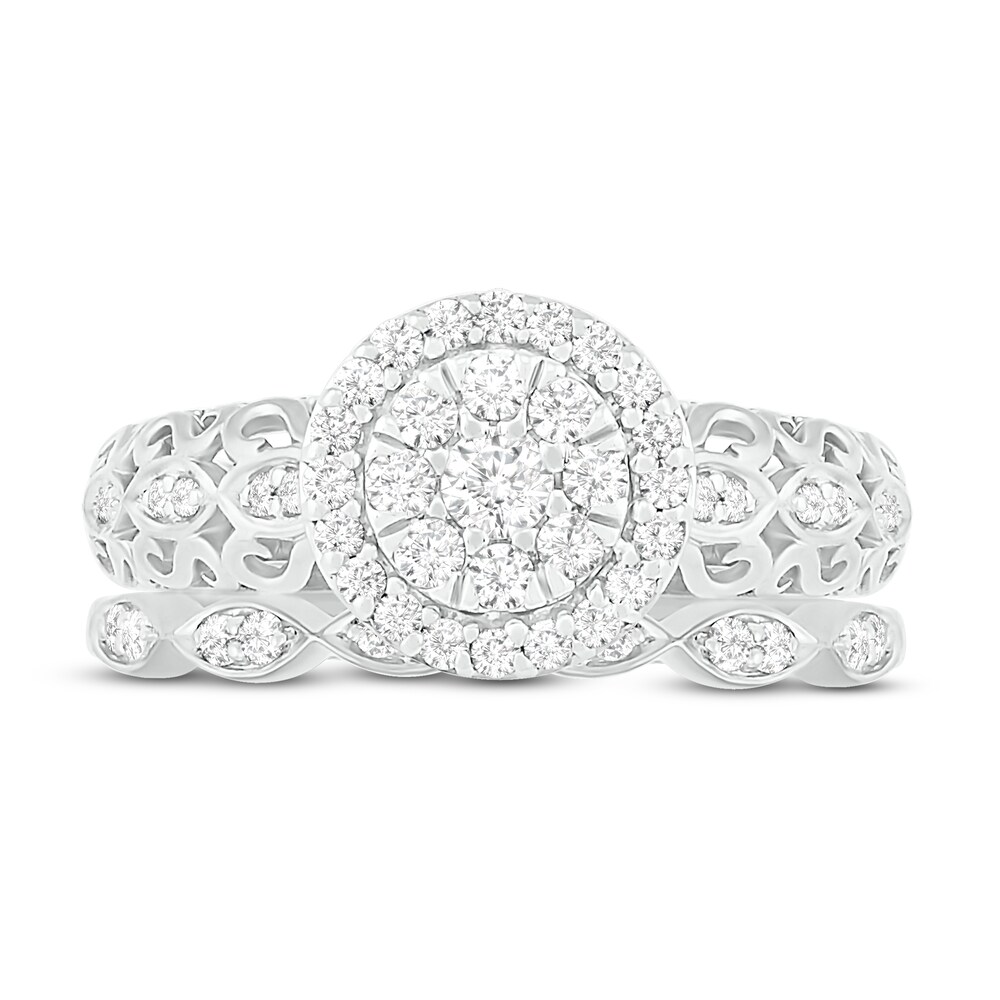 Diamond Bridal Set 3/8 ct tw Round 14K White Gold EipoRnnW