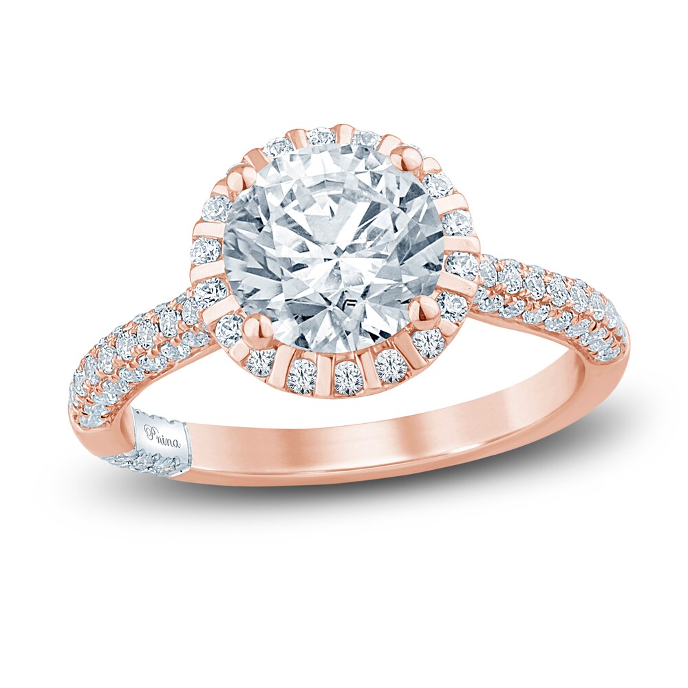 Pnina Tornai Lab-Created Diamond Engagement Ring 2-1/2 ct tw Round 14K Rose Gold F2eKWnj1