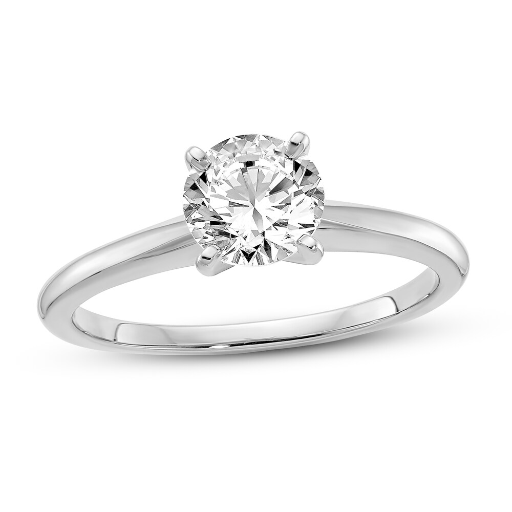 Diamond Solitaire Engagement Ring 7/8 ct tw Round 14K White Gold (I1/I) F2xzobNy