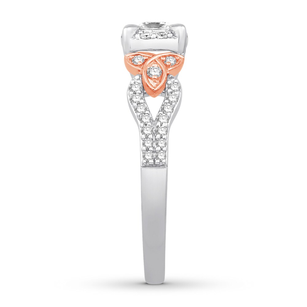 Diamond Promise Ring 1/2 ct tw Princess/Round 10K Two-Tone Gold F4436Q4q