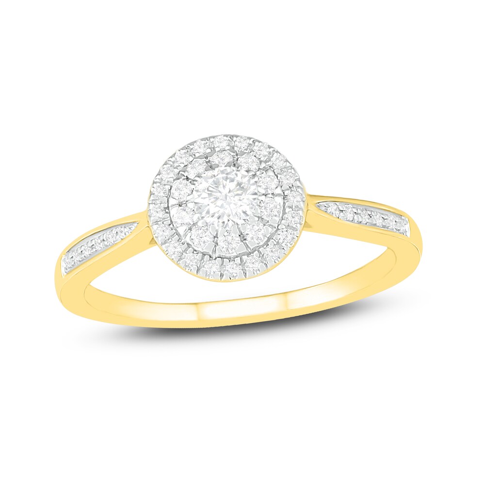 Diamond Engagement Ring 1/3 ct tw Round 14K Yellow Gold FESDqzem