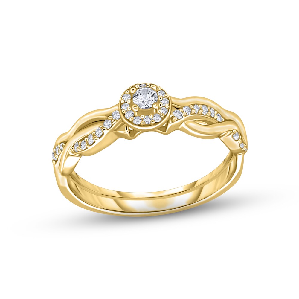 Diamond Engagement Ring 3/8 ct tw Round 14K Yellow Gold FS6ba9e4