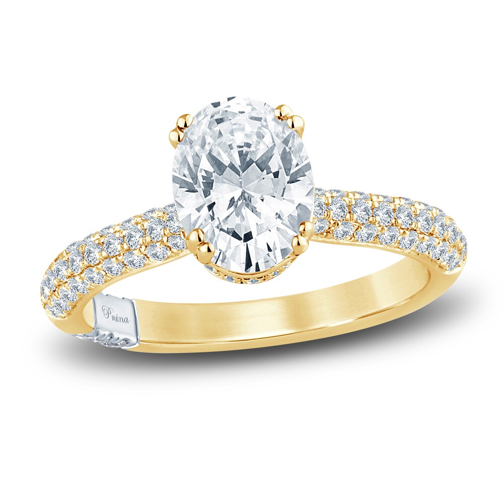 Pnina Tornai Lab-Created Diamond Engagement Ring 2-5/8 ct tw Oval/Round 14K Yellow Gold FU2btYXj
