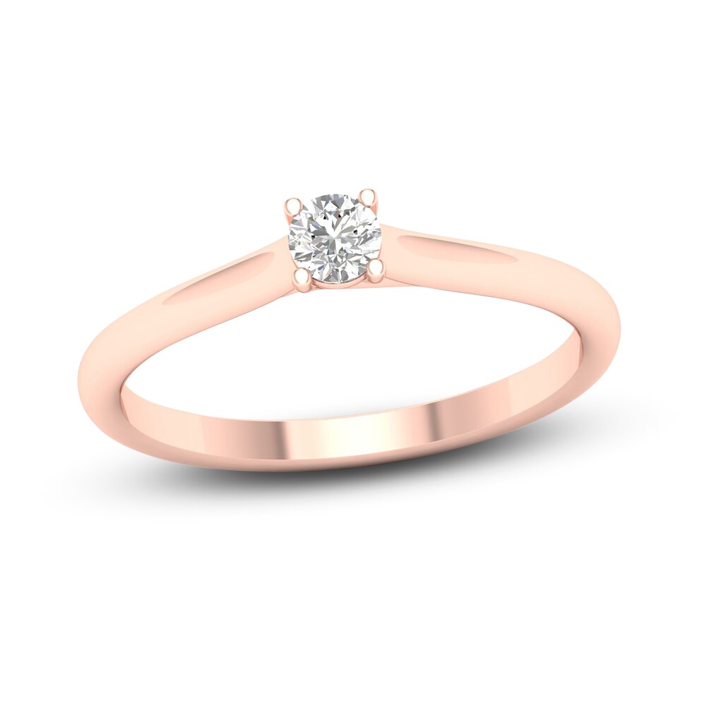 Diamond Solitaire Ring 1/6 ct tw Round-cut 14K Rose Gold (SI2/I) Fcs8JejP